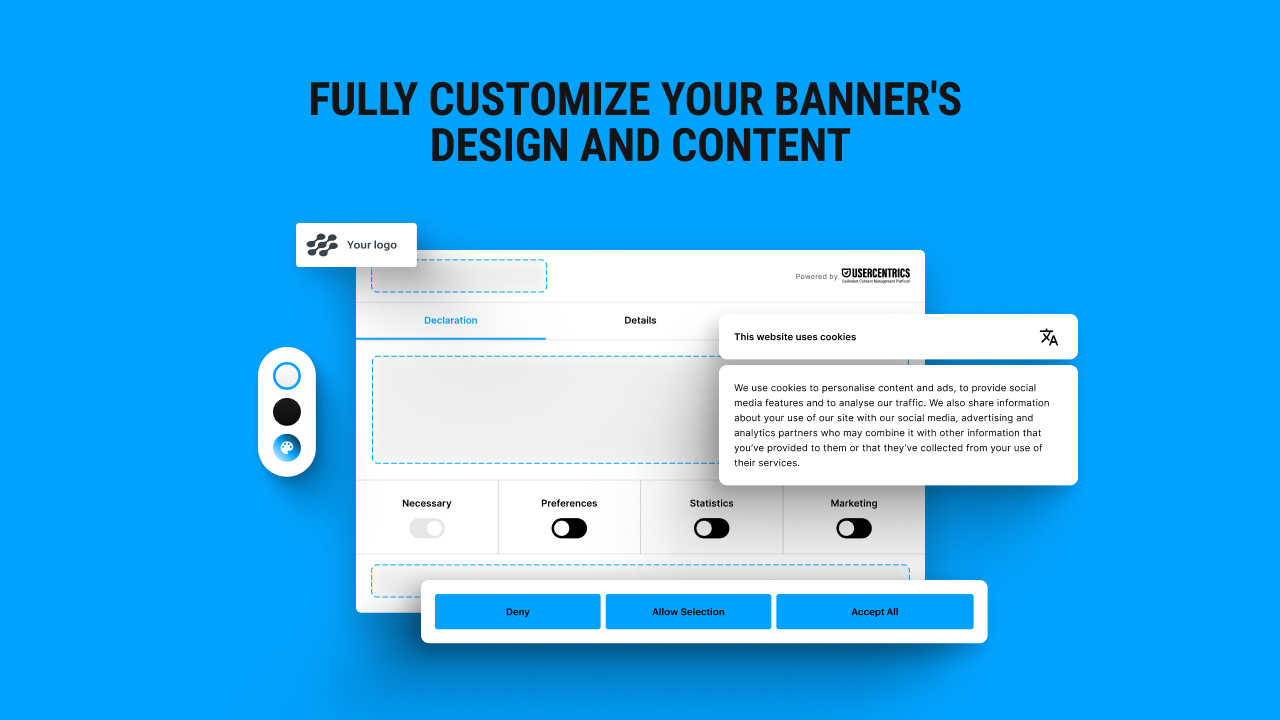 screenshot of Cookiebot CMP